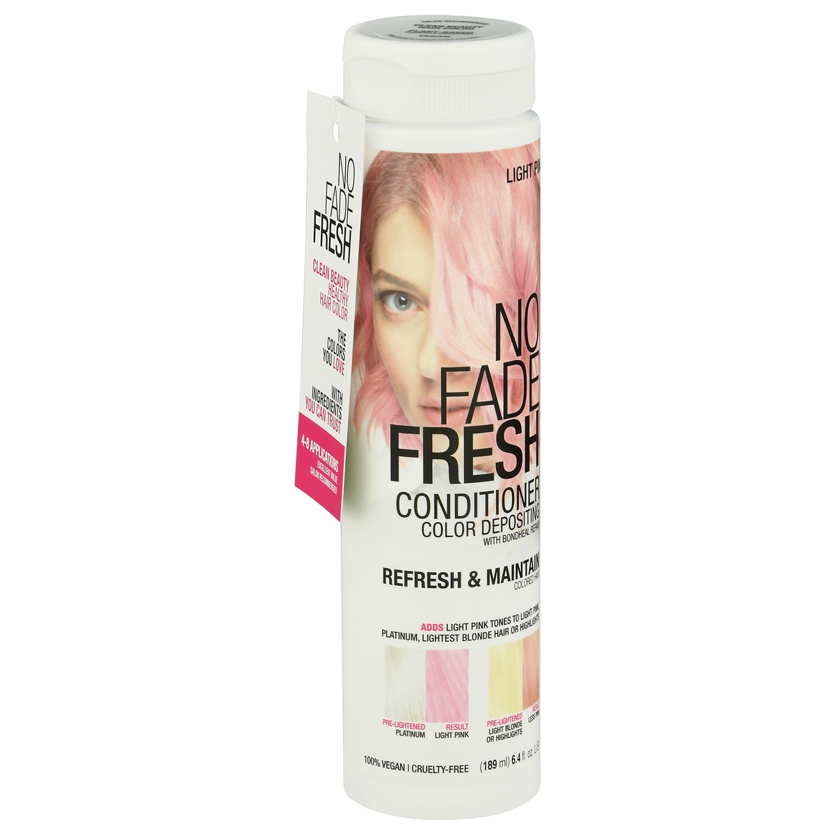 slide 2 of 9, No Fade Fresh Light Pink Color Depositing Conditioner With Bondheal Bond Rebuilder, 6.4 oz