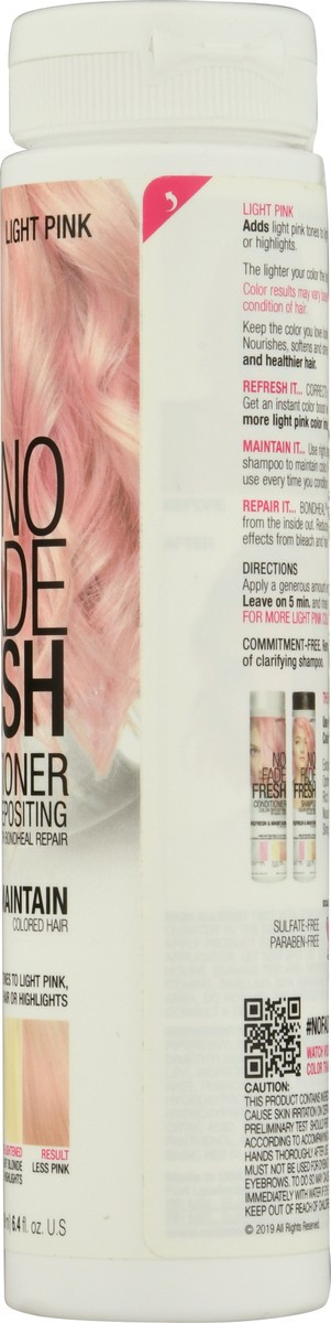slide 8 of 9, No Fade Fresh Light Pink Color Depositing Conditioner With Bondheal Bond Rebuilder, 6.4 oz