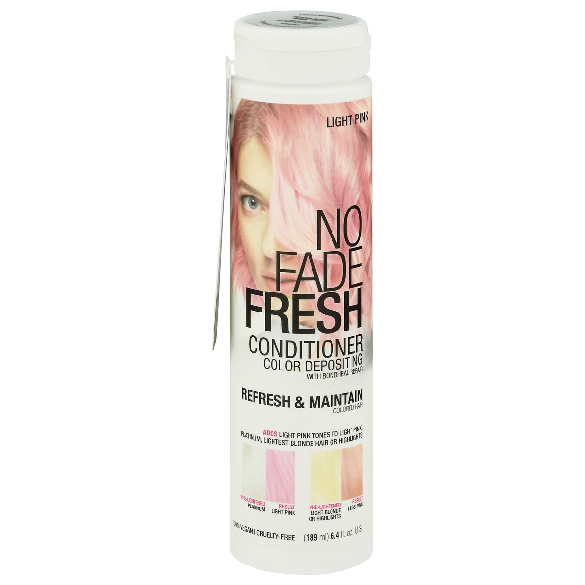 slide 1 of 9, No Fade Fresh Light Pink Color Depositing Conditioner With Bondheal Bond Rebuilder, 6.4 oz