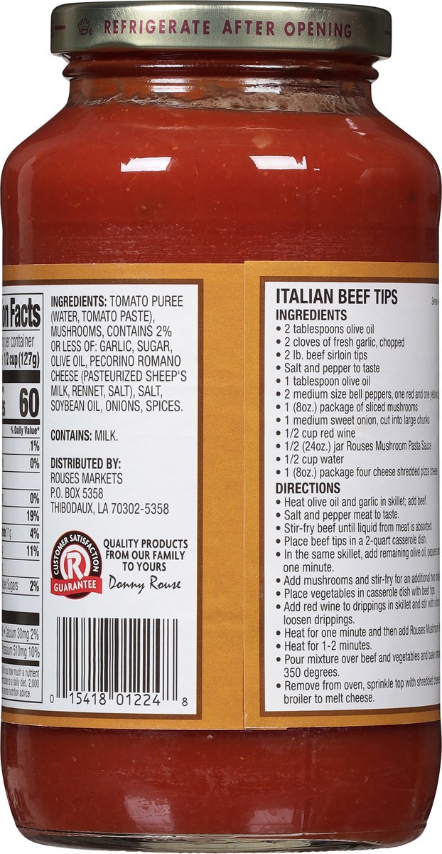 slide 10 of 11, Rouses Markets Mushroom Pasta Sauce 24 oz, 24 oz