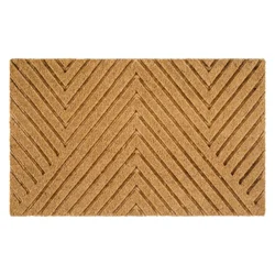 Natural Embossed Coir Doormat