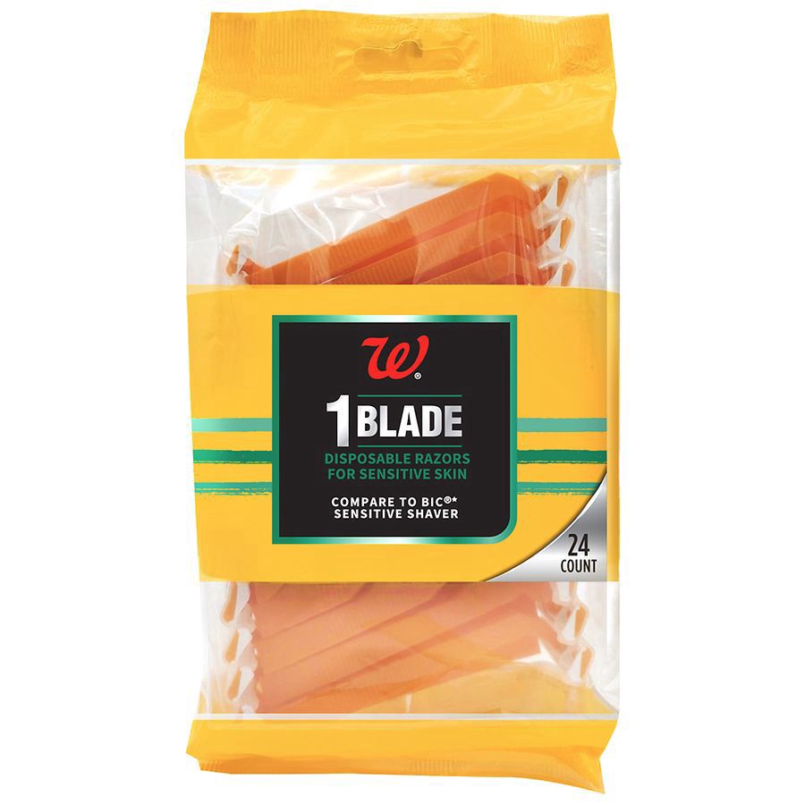 slide 1 of 1, Walgreens Men's 1-Blade Disposable Razors, 24 ct
