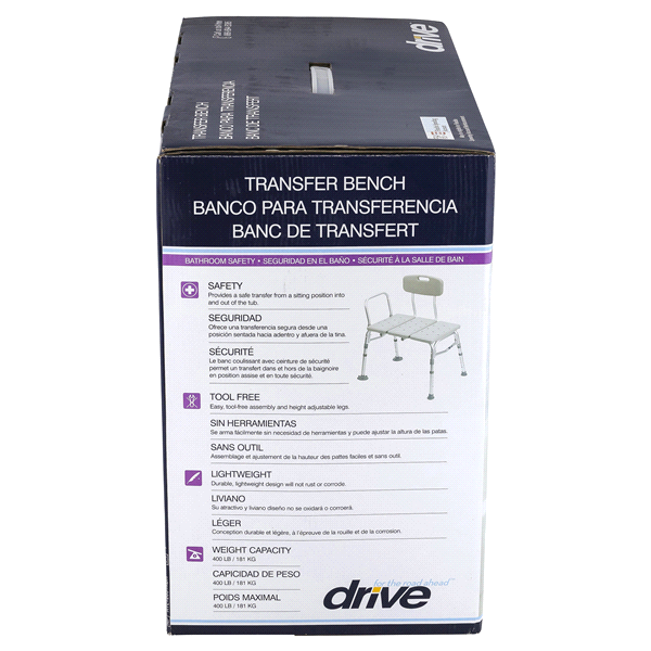 slide 4 of 21, Drive Medical Three Piece Transfer Bench, 1 ct