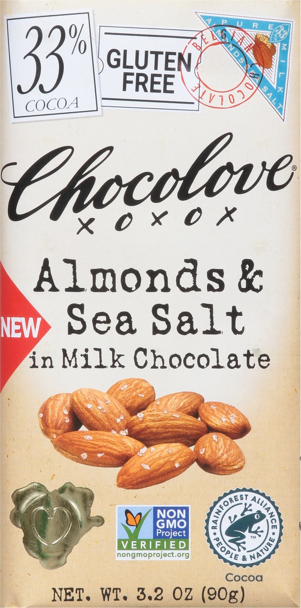 slide 10 of 14, Chocolove XOXOX Almonds & Sea Salt in Milk Chocolate - 3.2 oz, 3.2 oz