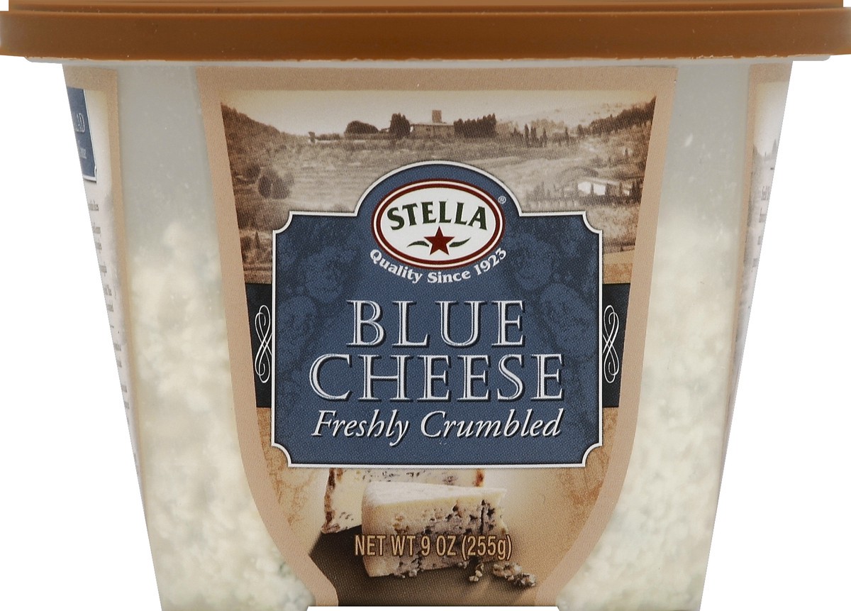 slide 2 of 3, Stella Crumbled Blue Cheese 9 oz, 9 oz