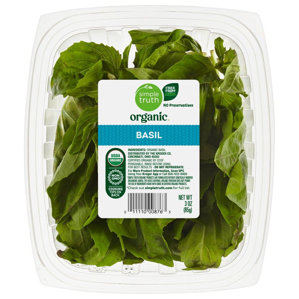 slide 1 of 1, Simple Truth Organic Basil, 3 oz