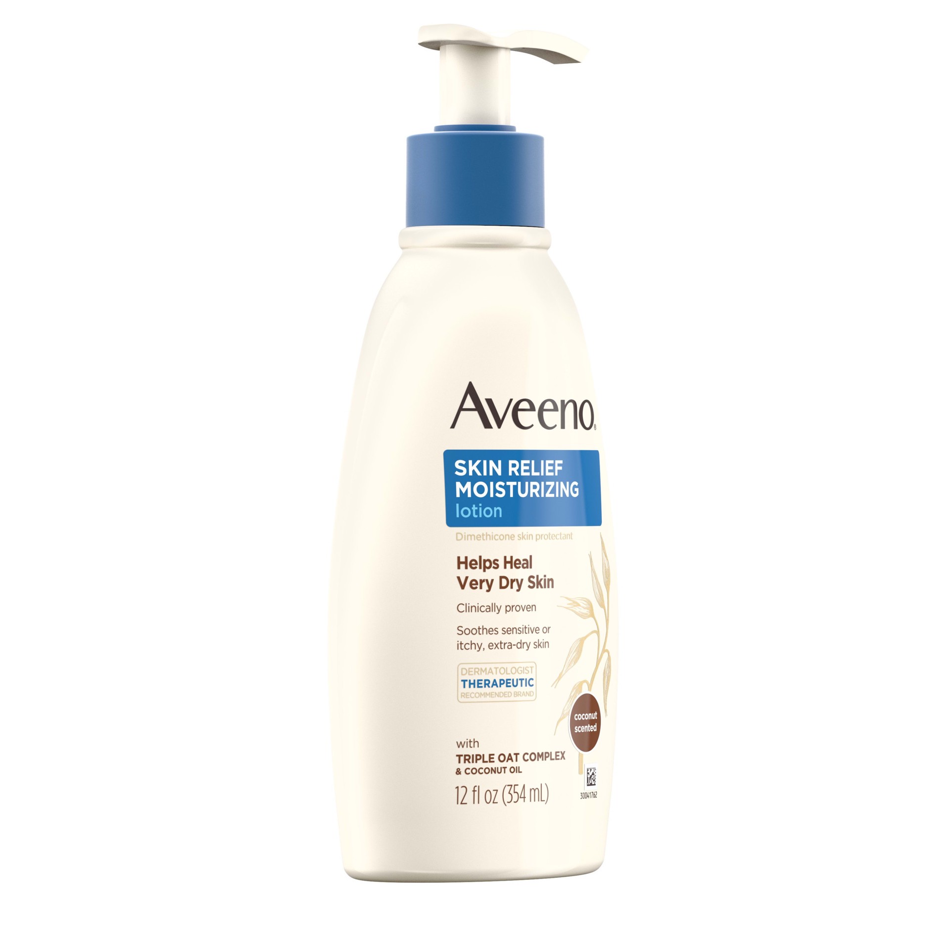 slide 5 of 5, Aveeno Skin Relief Moisturizing Lotion with Coconut Scent & Triple Oat Complex, Dimethicone Skin Protectant for Sensitive & Extra-Dry Itchy Skin, 12 fl. oz, 12 fl oz