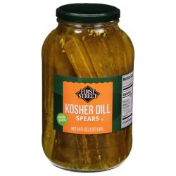 First Street Kosher Dill Spears - 64 oz
