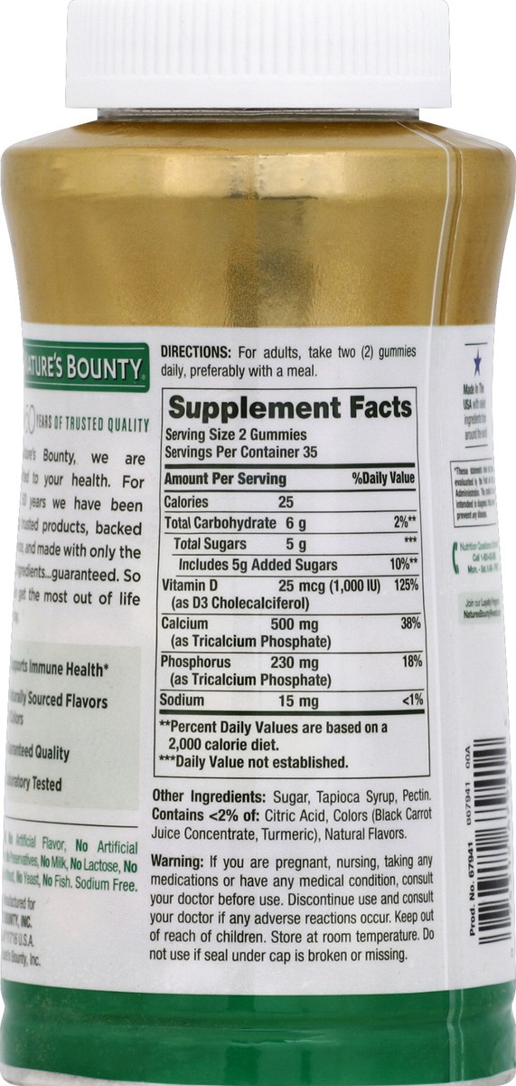 slide 3 of 7, Nature's Bounty Calcium Gummies, 70 Ct, 70 ct