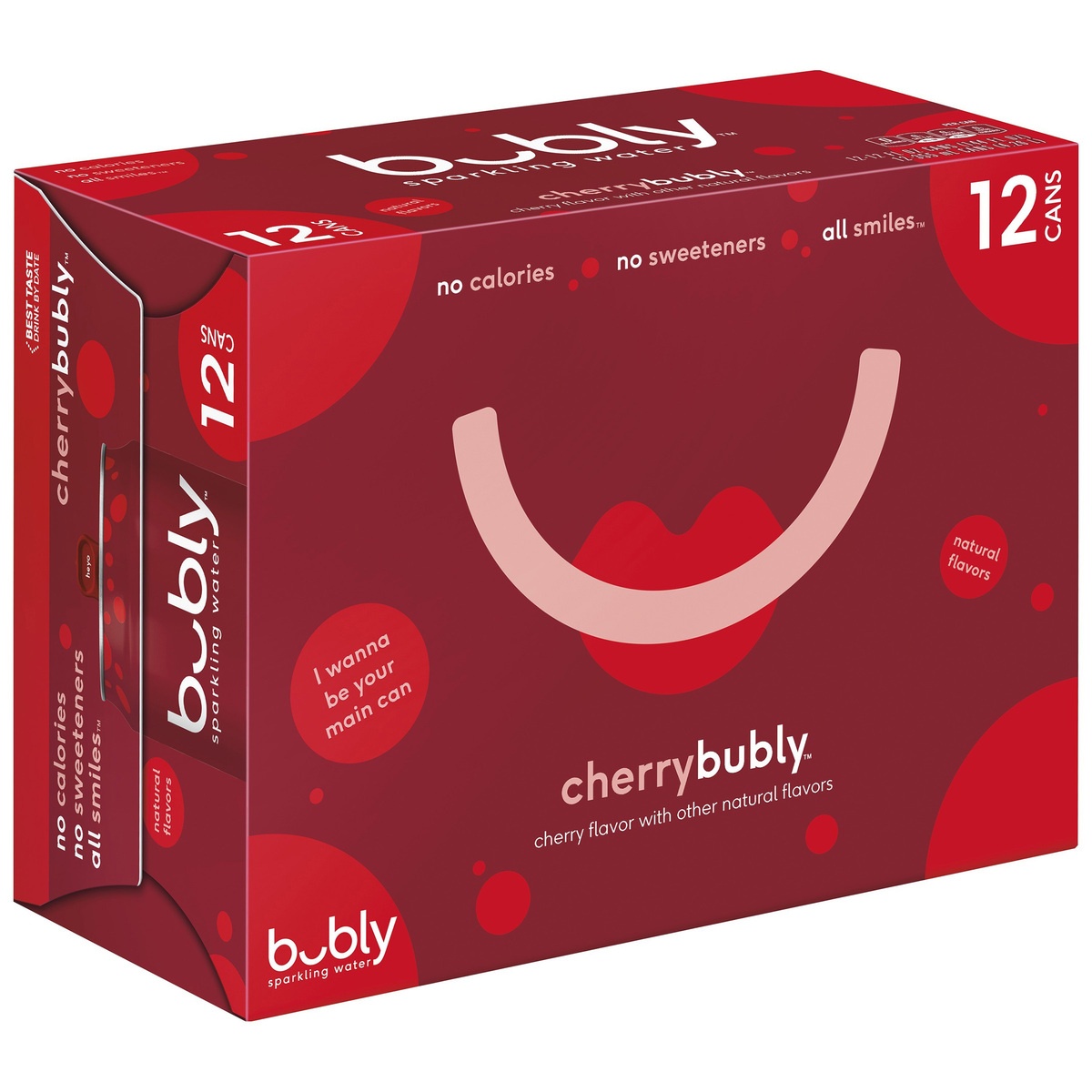 slide 2 of 9, bubly Sparkling Water Cherry 12 Fluid Ounce, 12 ct; 12 fl oz