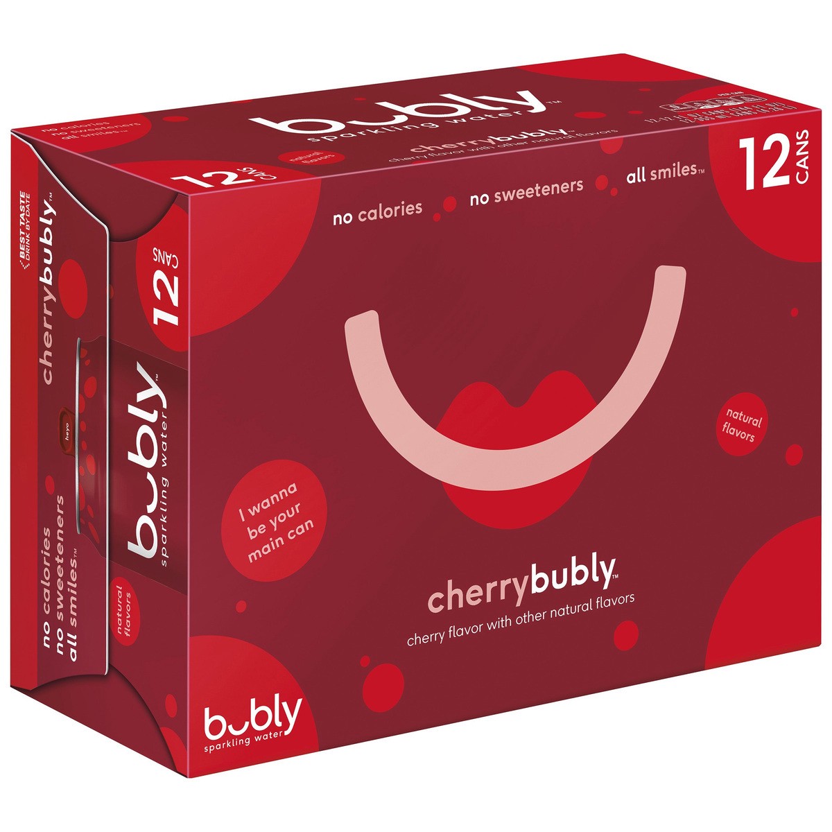 slide 7 of 9, bubly Sparkling Water Cherry 12 Fl Oz 12 Count Cans, 12 ct; 12 fl oz