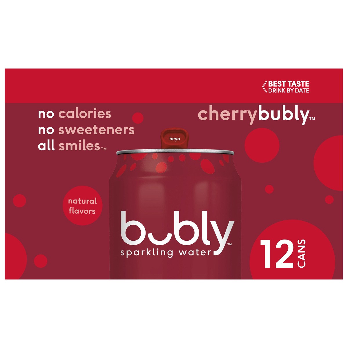 slide 3 of 9, bubly Sparkling Water Cherry 12 Fl Oz 12 Count Cans, 12 ct; 12 fl oz