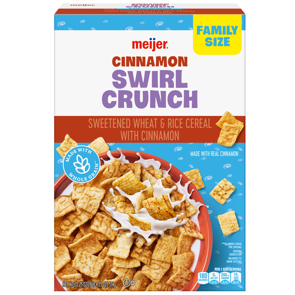 slide 1 of 5, Meijer Super Cinnamon Swirl Crunch, 20.25 oz