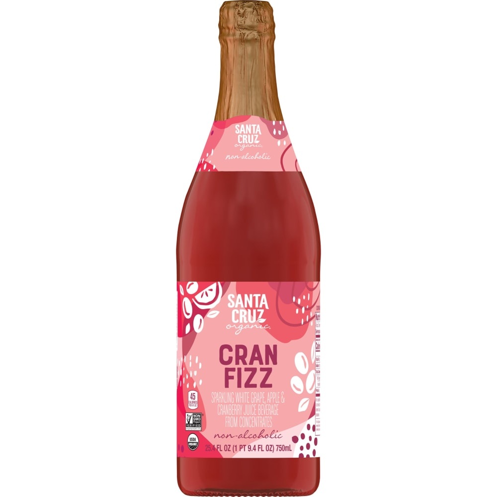 slide 1 of 1, Santa Cruz Organic Non-Alcoholic Cran Fizz Sparkling Juice, 25.4 fl oz