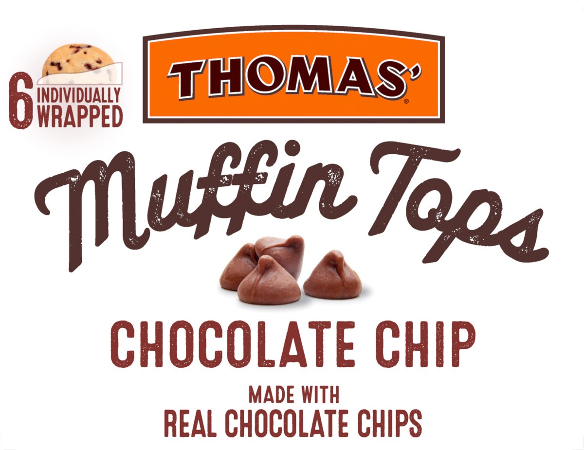 slide 4 of 7, Thomas' Chocolate Chip Chocolate Muffin Tops, 6 packs, 10.5 oz, 6 ct