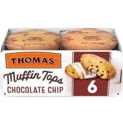 Thomas' Chocolate Chip Muffin Tops, 6 packs, Chocolate Muffin Tops, 10.5 oz Box