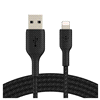 slide 9 of 17, Belkin Braided Lightning To Usb-A 2M Black, 2m
