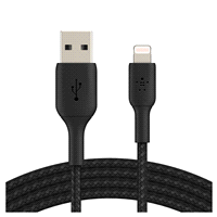 slide 17 of 17, Belkin Braided Lightning To Usb-A 2M Black, 2m