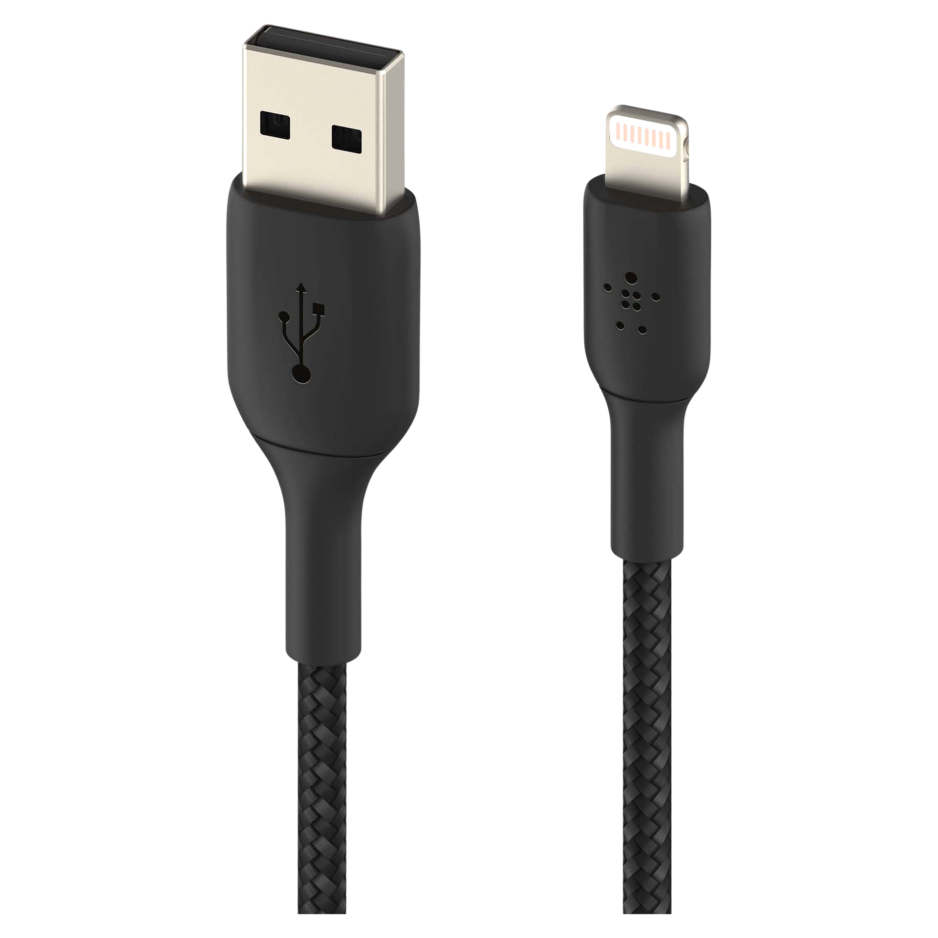 slide 13 of 17, Belkin Braided Lightning To Usb-A 2M Black, 2m