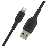 slide 16 of 17, Belkin Braided Lightning To Usb-A 2M Black, 2m