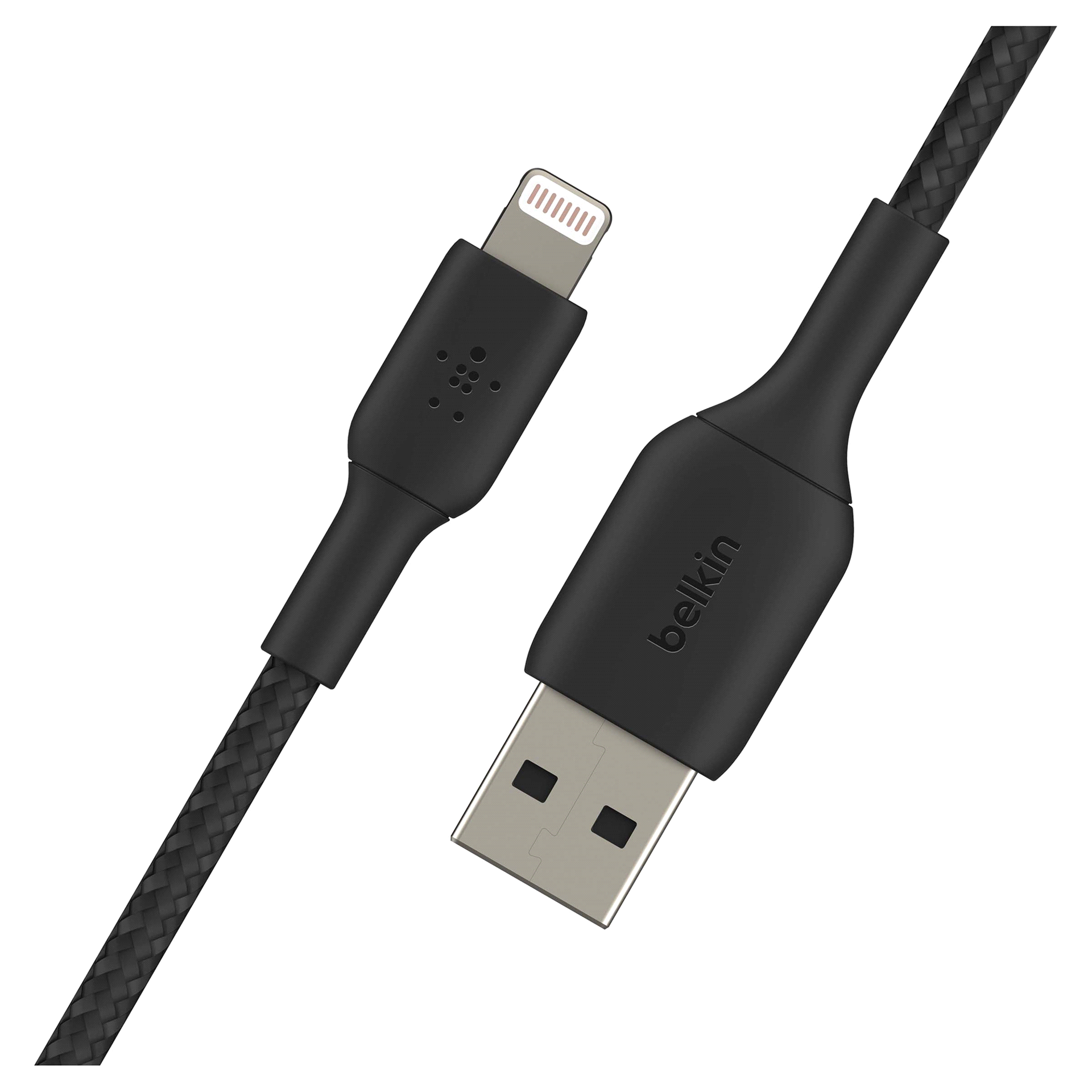 slide 7 of 17, Belkin Braided Lightning To Usb-A 2M Black, 2m