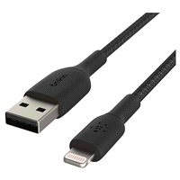 slide 2 of 17, Belkin Braided Lightning To Usb-A 2M Black, 2m