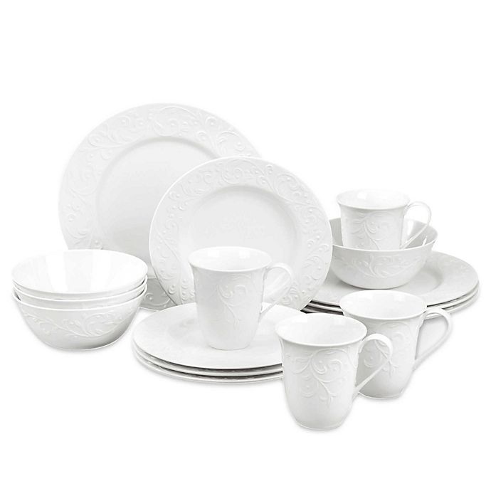 slide 1 of 3, Lenox Opal Innocence Carved Dinnerware Set, 16 ct