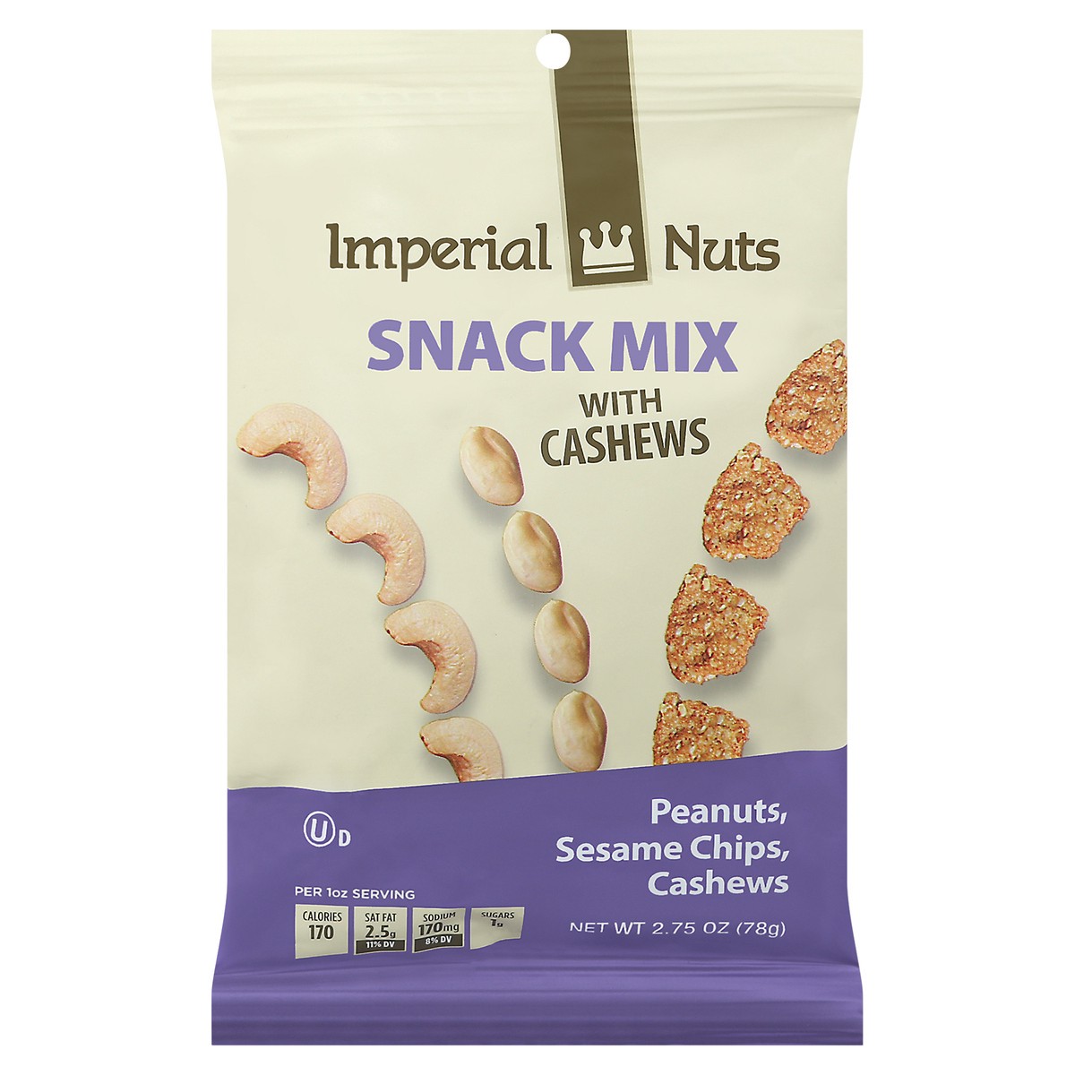 slide 1 of 9, Imperial Nuts Imperial Cashew Snack Mix, 2.5 oz