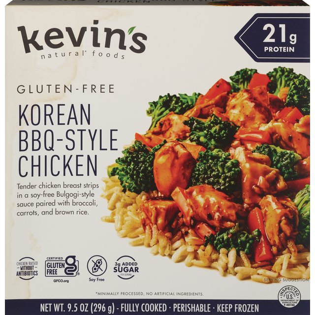 slide 1 of 1, Kevin's Natural Foods Korean BBQ-Style Korean BBQ-Style Chicken 9.5 oz, 9.5 oz