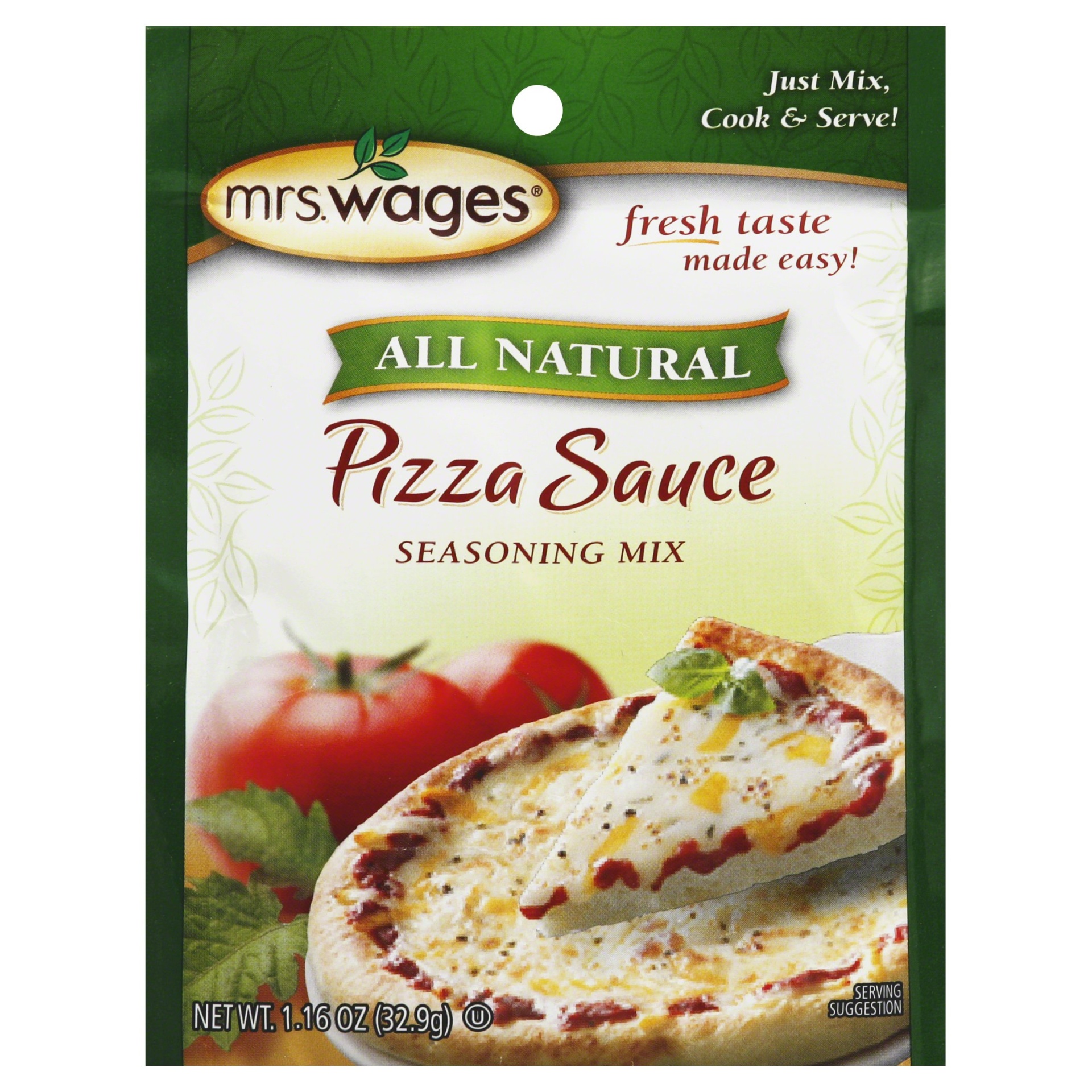 slide 1 of 1, Mrs. Wages Pizza Sauce Seasoning Mix, 1.16 oz
