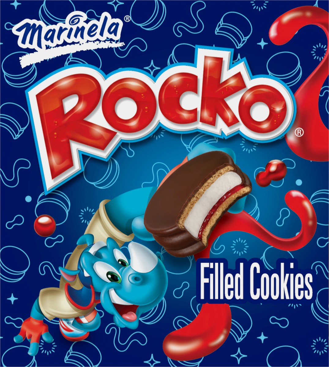 slide 6 of 7, Marinela Rocko Strawberry and Marshmallow Filled Cookies, 8 count, Cookies, 12.40 oz Box, 8 ct