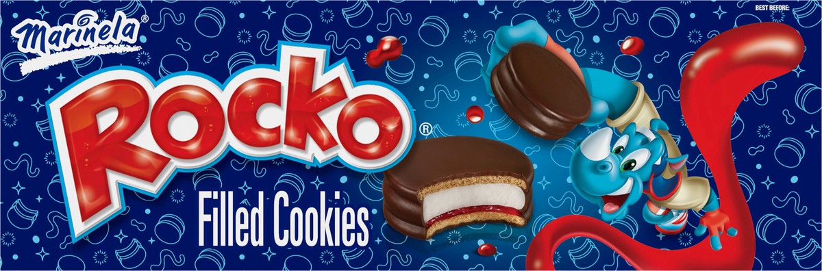 slide 2 of 7, Marinela Rocko Strawberry and Marshmallow Filled Cookies, 8 count, Cookies, 12.40 oz Box, 8 ct