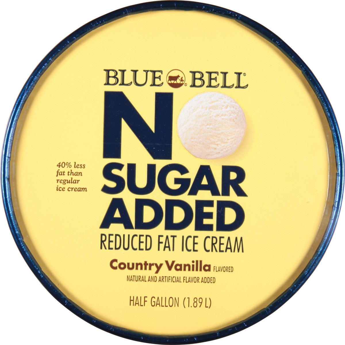 slide 9 of 9, Blue Bell Diet Ice Cream, 1/2 gal