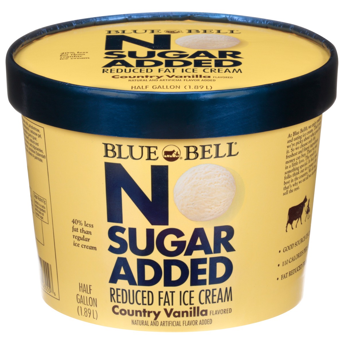 slide 1 of 9, Blue Bell Diet Ice Cream, 1/2 gal