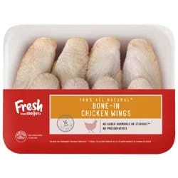 FRESH FROM MEIJER Meijer Bone-In Chicken Wings 100% All Natural