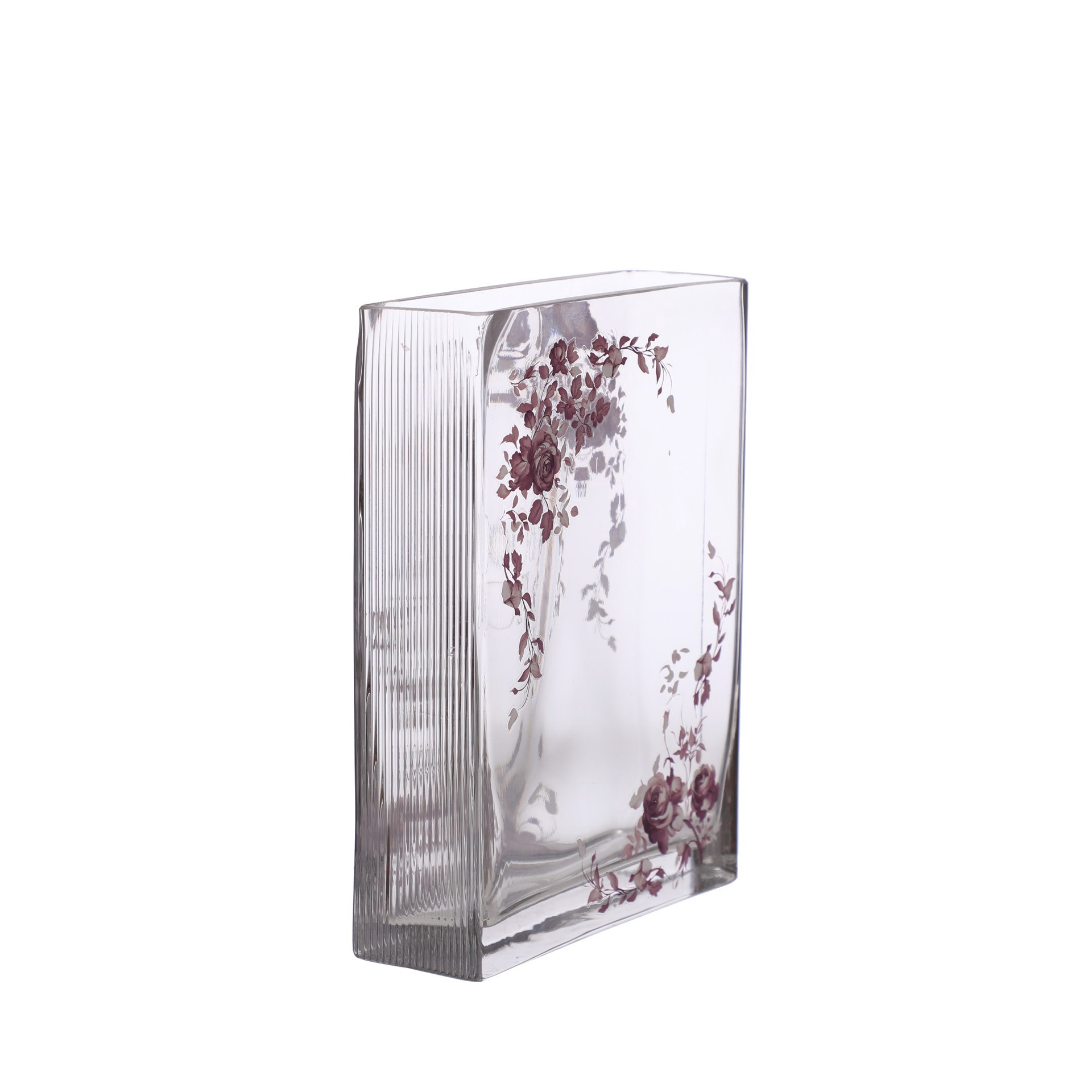 slide 3 of 3, 8" Book Of Flowers Decorative Glass Container By Ashland, 6.25 in x 1.88 in x 8.13 in