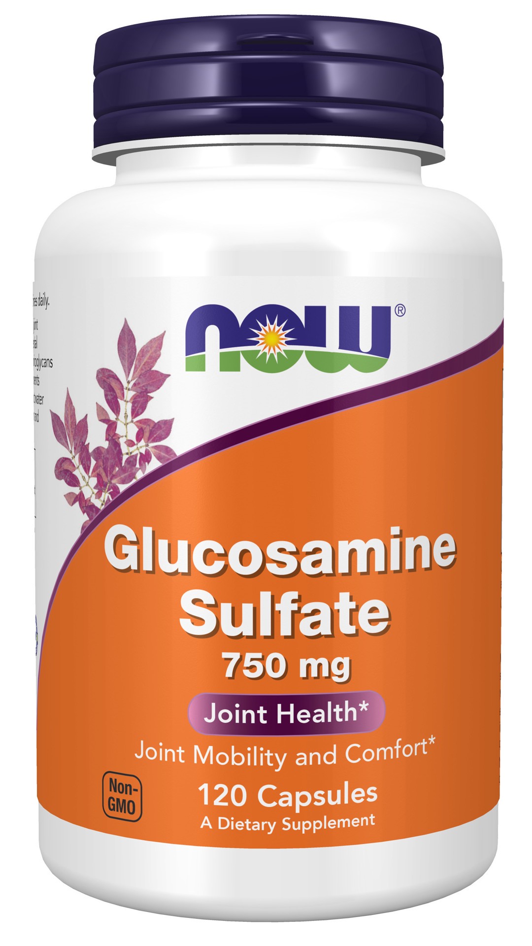 slide 1 of 4, NOW Glucosamine Sulfate 750 mg - 120 Capsules, 120 ct