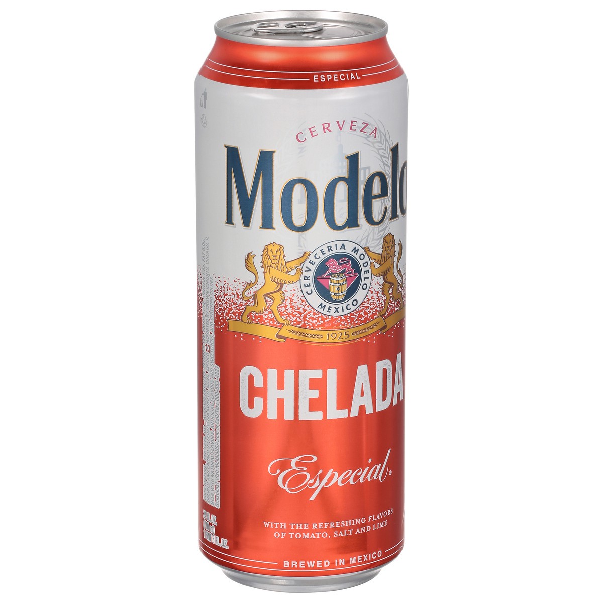 slide 5 of 10, Modelo Chelada Especial Mexican Import Flavored Beer, 24 fl oz Can, 3.5% ABV, 24 fl oz