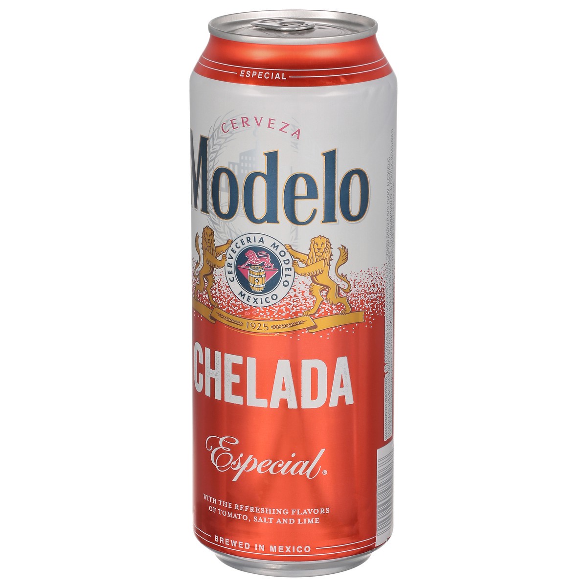 slide 7 of 10, Modelo Chelada Especial Mexican Import Flavored Beer, 24 fl oz Can, 3.5% ABV, 24 fl oz