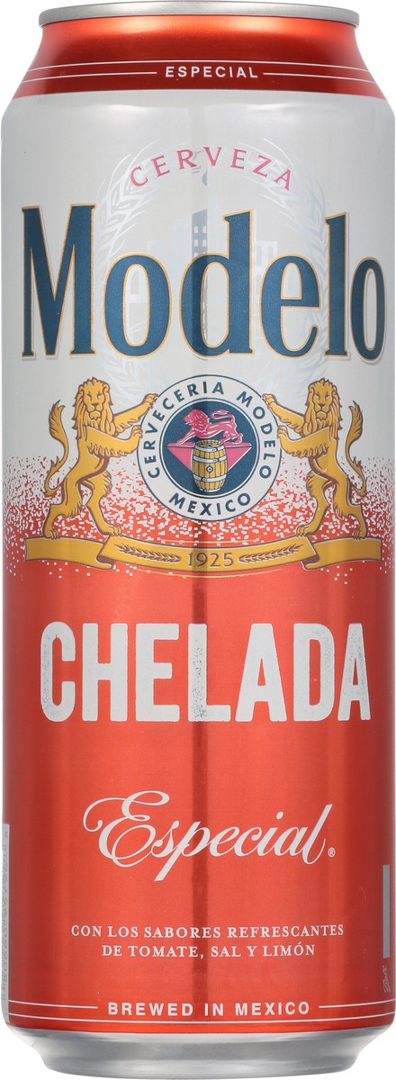 slide 3 of 10, Modelo Chelada Especial Mexican Import Flavored Beer, 24 fl oz Can, 3.5% ABV, 24 fl oz