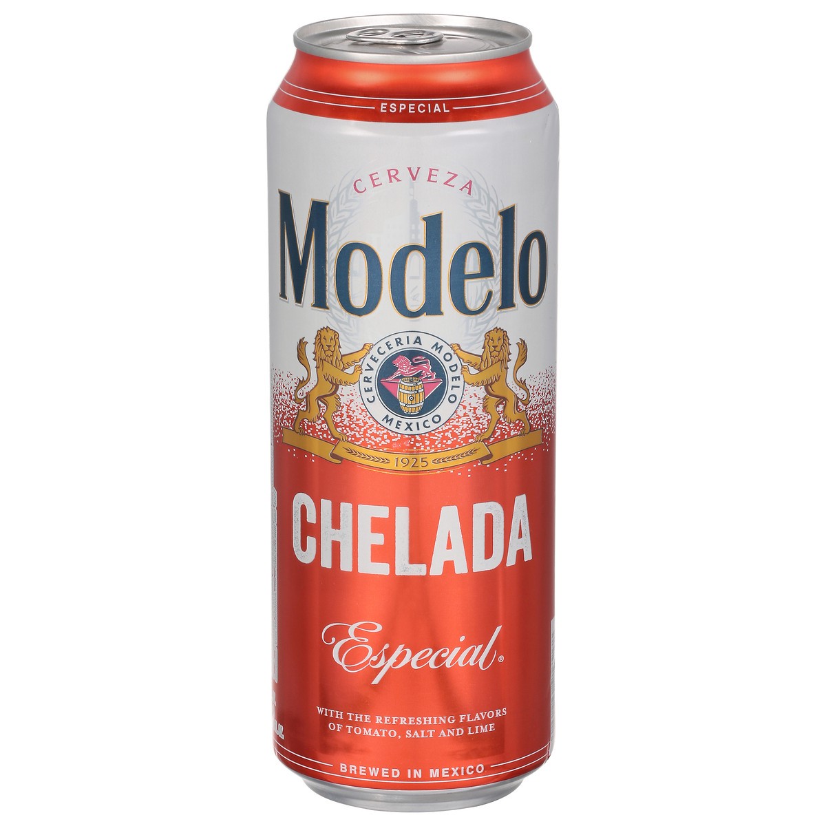 slide 9 of 10, Modelo Chelada Especial Mexican Import Flavored Beer, 24 fl oz Can, 3.5% ABV, 24 fl oz