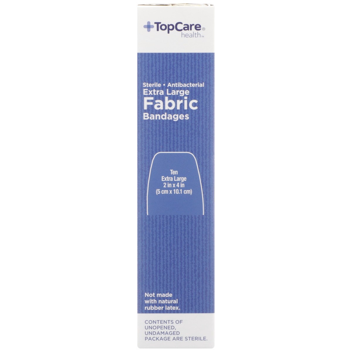 slide 6 of 8, TopCare Extra Large Fabric Bandages All One Size Flexible Protection, 10 ct