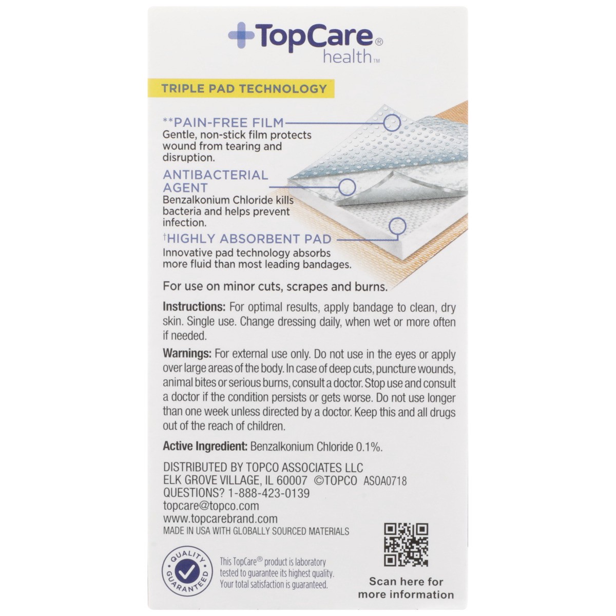 slide 3 of 8, TopCare Extra Large Fabric Bandages All One Size Flexible Protection, 10 ct