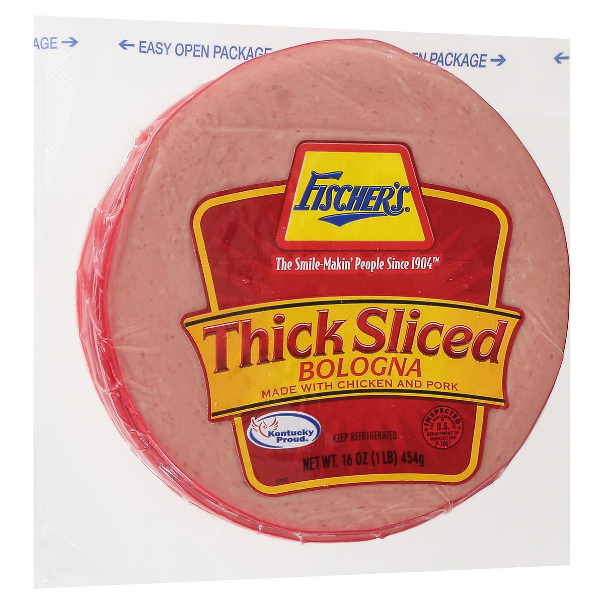 slide 2 of 9, Fischer's Thick Sliced Bologna, 16 oz, 1 lb, 16 oz