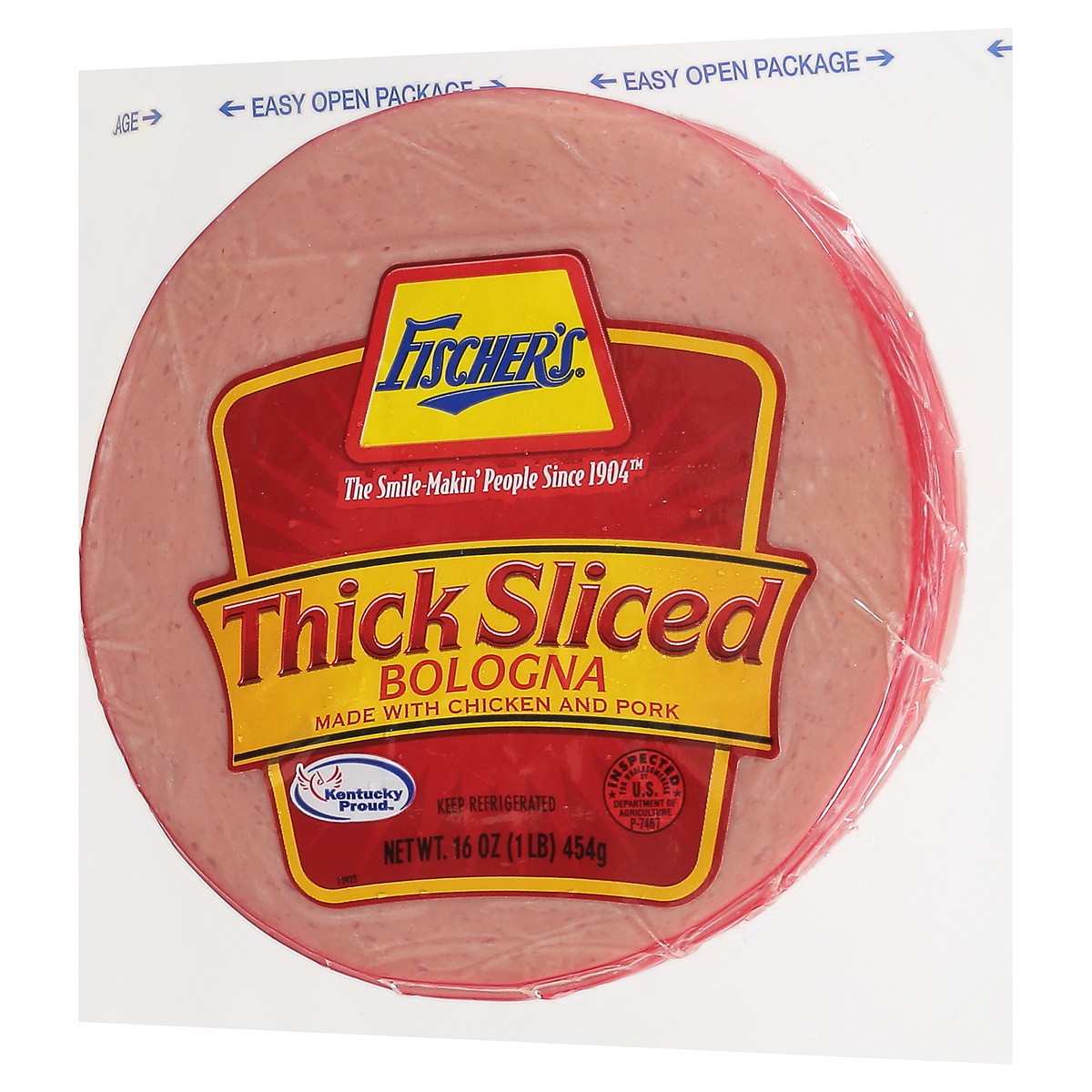 slide 4 of 9, Fischer's Thick Sliced Bologna, 16 oz, 1 lb, 16 oz