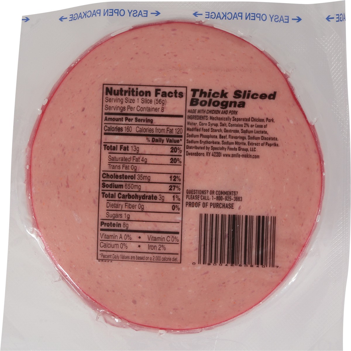 slide 3 of 9, Fischer's Thick Sliced Bologna, 16 oz, 1 lb, 16 oz