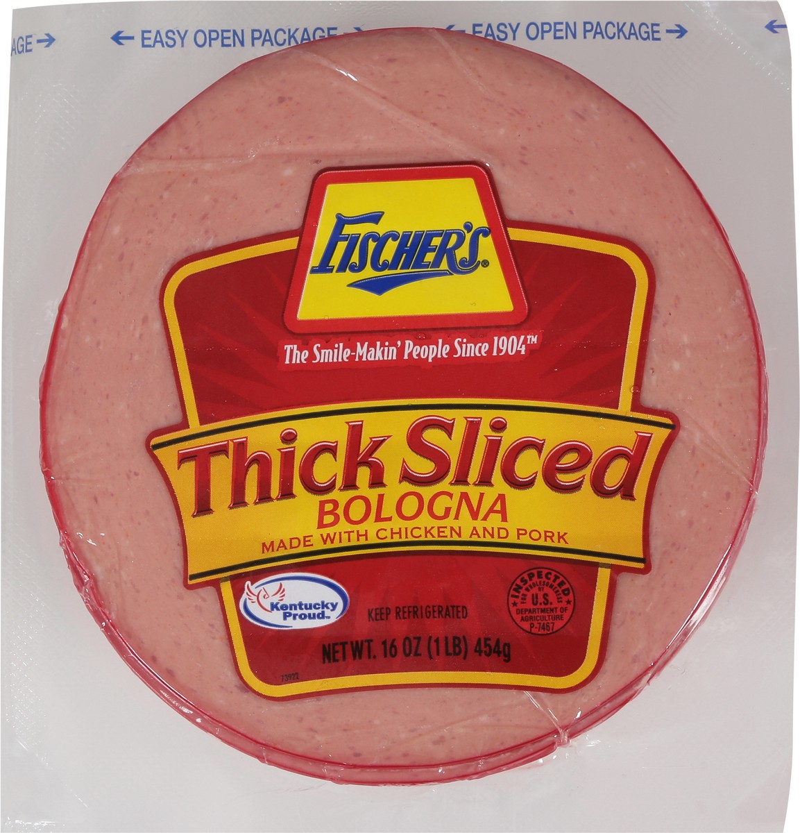 slide 6 of 9, Fischer's Thick Sliced Bologna, 16 oz, 1 lb, 16 oz