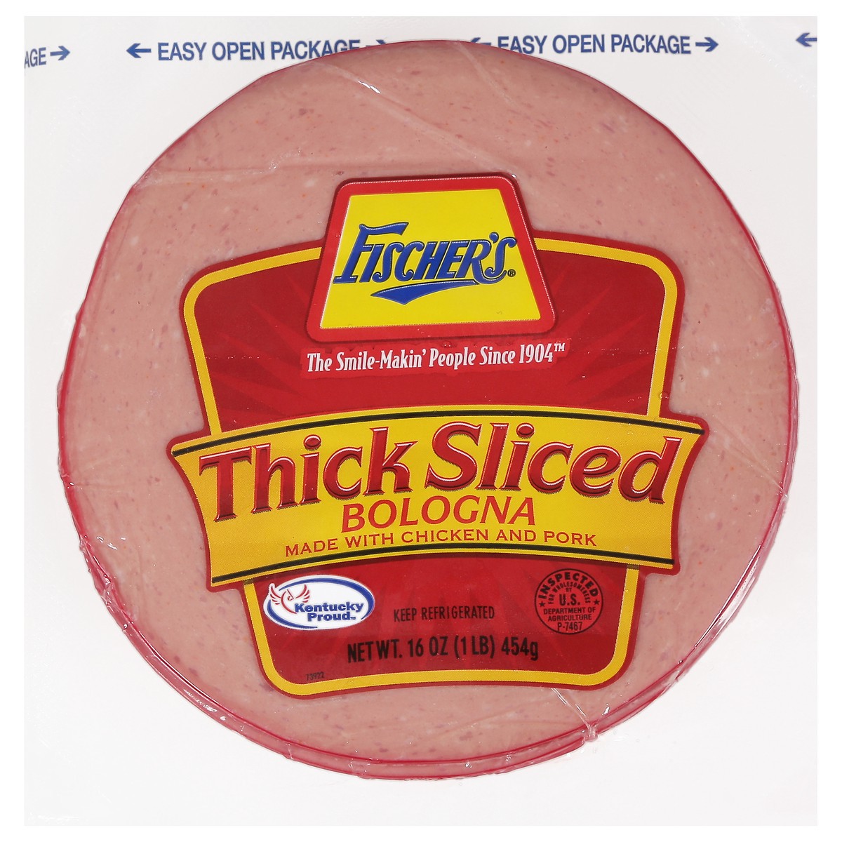 slide 1 of 9, Fischer's Thick Sliced Bologna, 16 oz, 1 lb, 16 oz