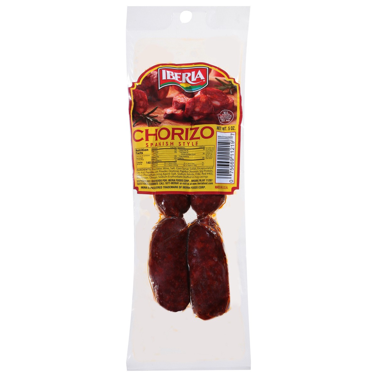 slide 6 of 14, Iberia Spanish Style Chorizo 5 oz, 5 oz