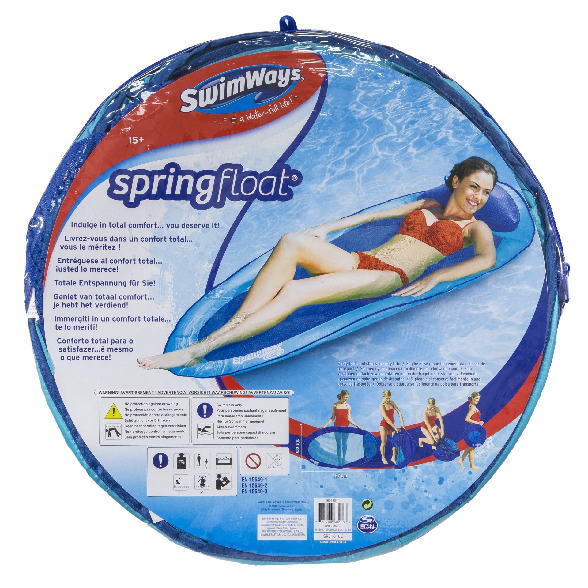 slide 1 of 3, SwimWays Original Spring Float - Floating Swim Hammock for Pool or Lake, 1 ct